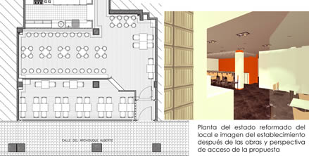 Restaurante-cafetera. Proyecto y gestin de construccin. Madrid.