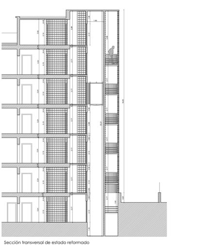 Edificio residencial. Proyecto de torre de comunicacin vertical. Madrid.