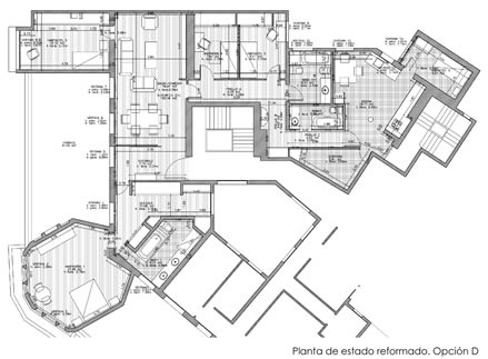 Vivienda en inmueble residencial. Anteproyecto de reforma. Madrid.